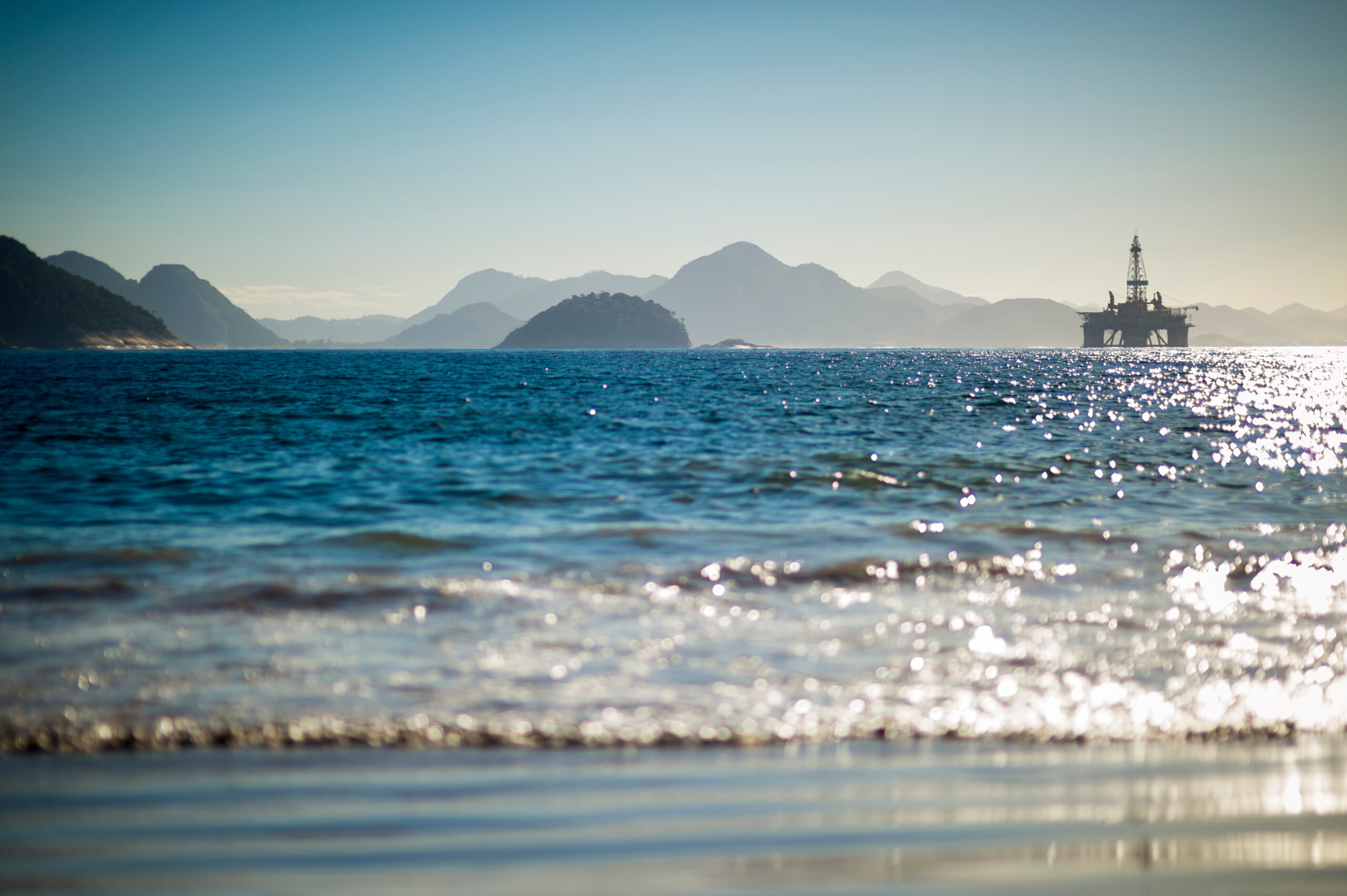 Oil rig offshore Rio de Janeiro, Brazil